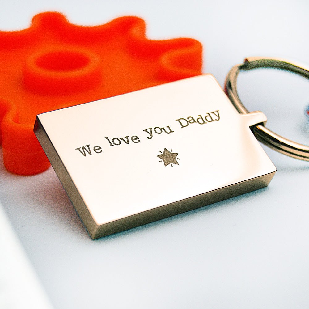 Rose Gold Keyring – Personalized Engraved Calendar Keychain | Unique Gift Idea