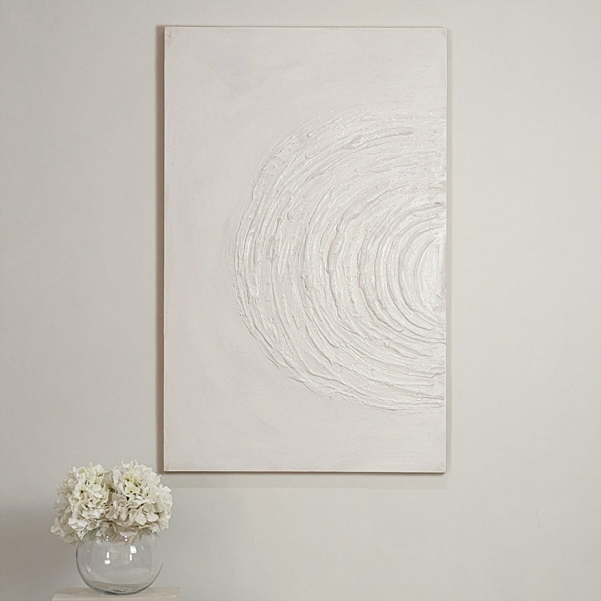 Tilly Cream Half Moon Textured Canvas Wall Art